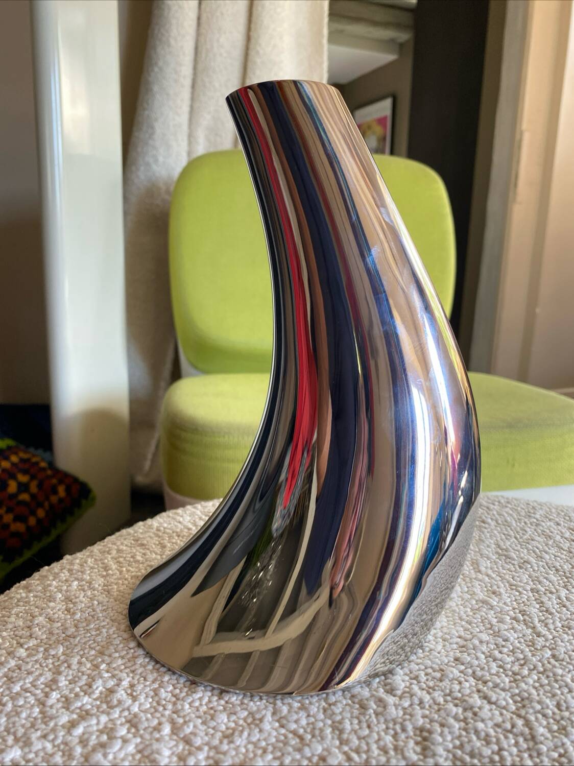 Vase acier poli de Constantin Wortmann pour Georg Jensen enn2000