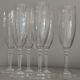 Lot of six glasses of champagne