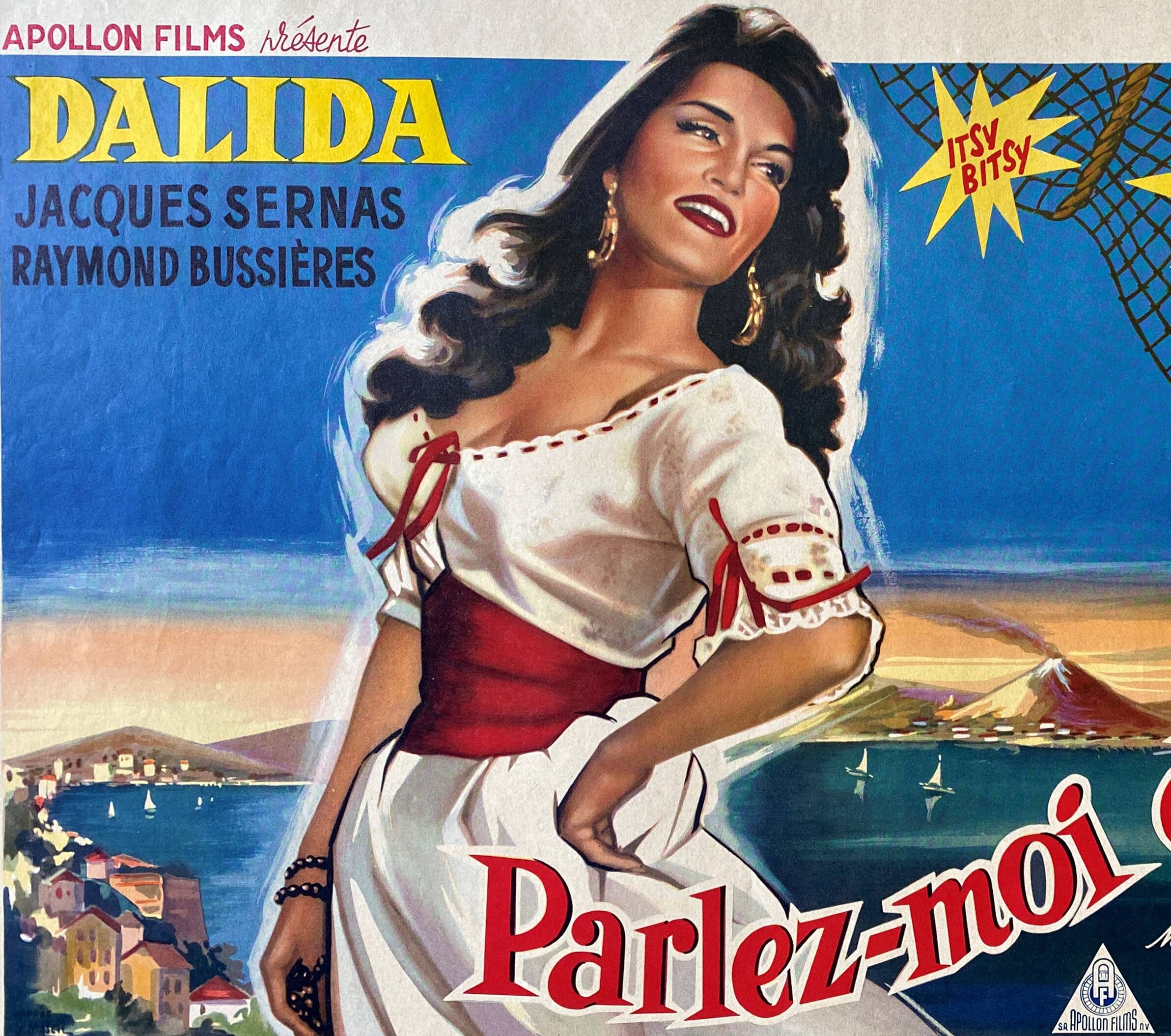 Affiche cinéma originale "Parlez-moi d'amour" Dalida 36x54cm 1961