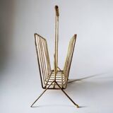 Porte-revue vintage en laiton