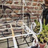 Antique wrought iron bench