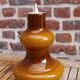 Suspension vintage en opaline marron-caramel 60's