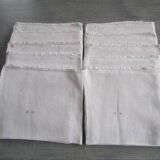 10 large antique damask napkins