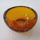 Amber Sommerso Murano Glass Ashtray, Italy, 1960s