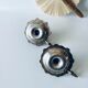 Pair of silver metal candlesticks