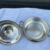 Silver-plated metal vegetable tureen