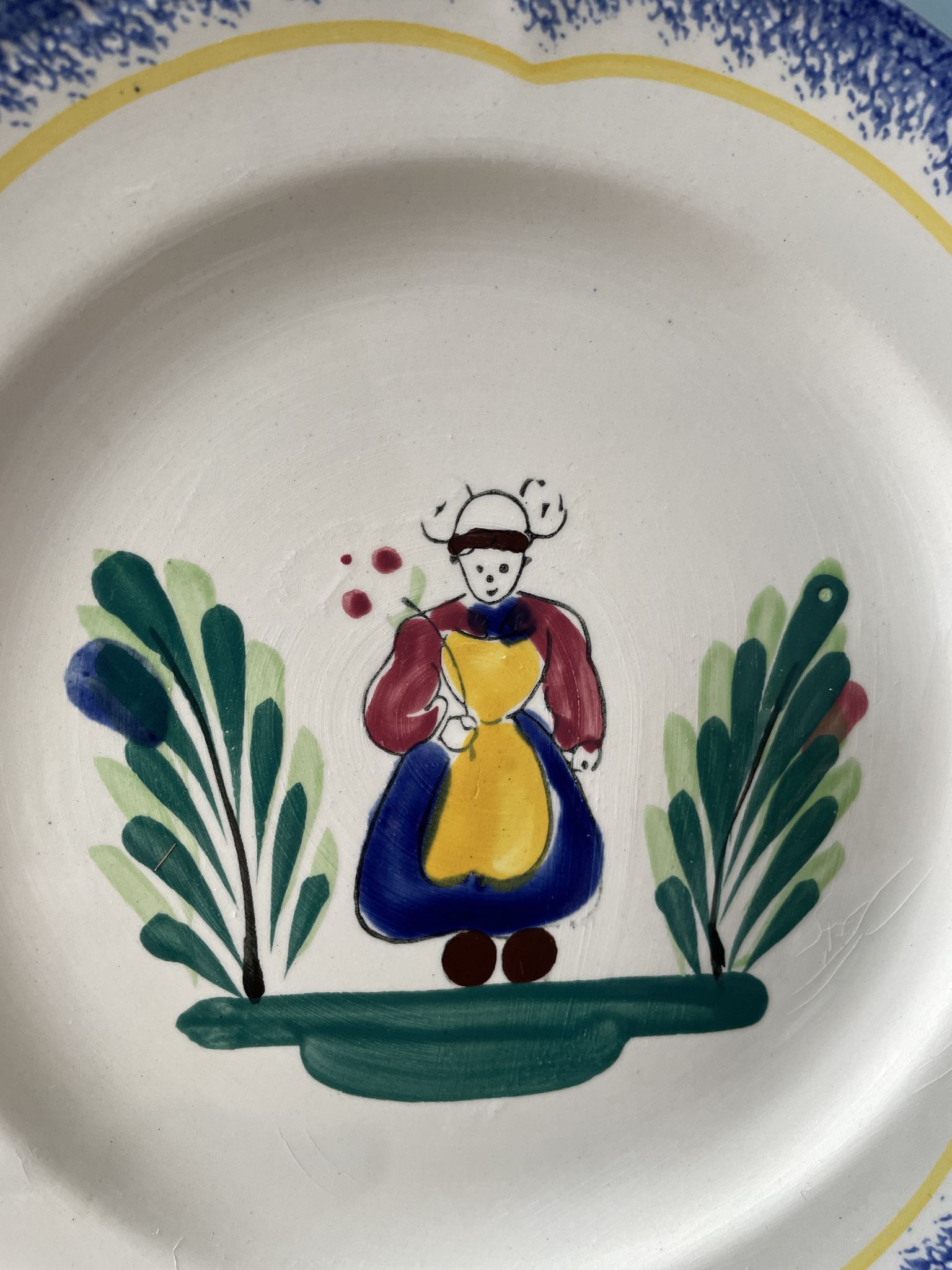 Set of 3 old plates MBFA Pornic, peninsula of Rhuys