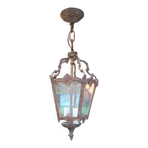Lustre lanterne laiton