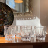 Set of 5 Val Saint Lambert whiskey glasses