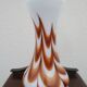 vintage orange and white Florentine opaline vase