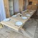 Monastery table with extensions in solid oak
