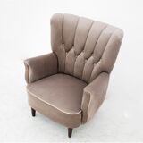 Fauteuil gris, Europe du Nord, années 1950