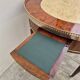 Louis XVI style mahogany bouillotte table in marquetry and bronze
