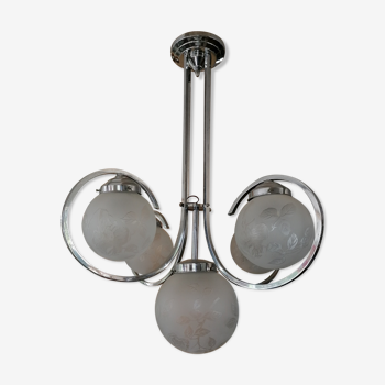 Lustre  boule signé spratz