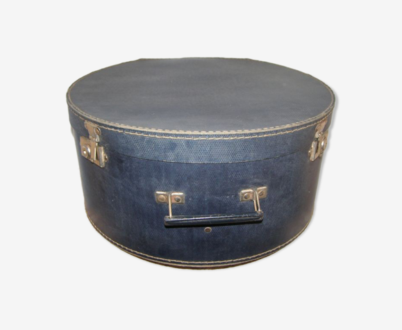 Ancienne boite à chapeau avec poignée et 2 fermetures diamètre 39cm