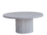 Circular coffee table - Omega - 70 cm D - natural travertine
