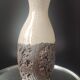 Vase Pichet "Forme Libre" Raku et Bois vermoulu (1960/70)