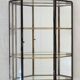 Vintage Wall Display Cabinet Glass, brass and mirror