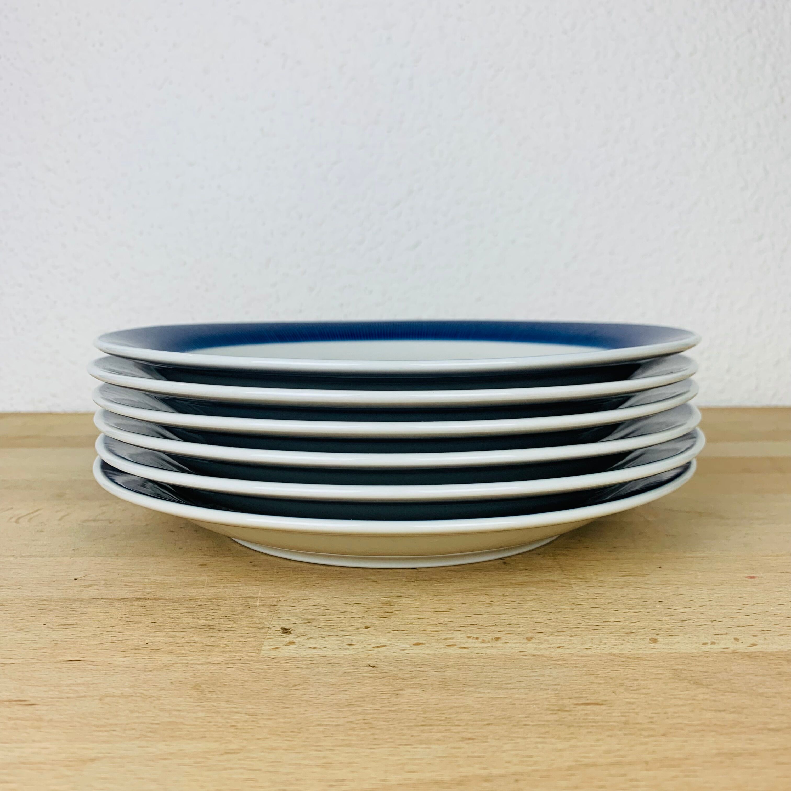 6 Koka ceramic dinner plates by Rörstrand Sweden, Scandinavian