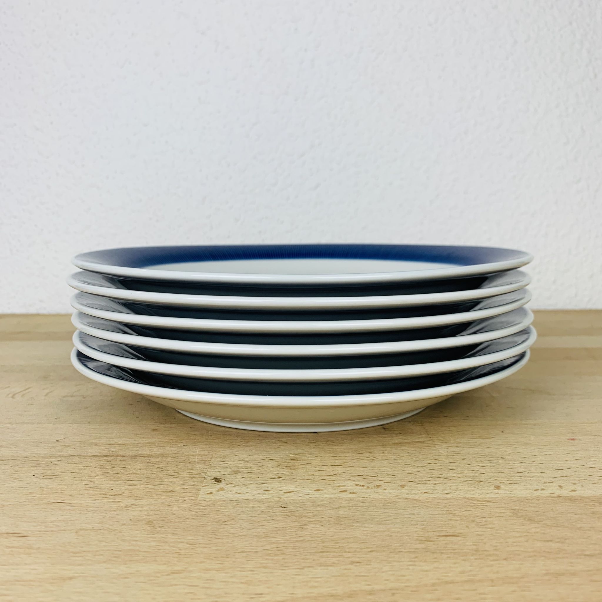 6 Koka ceramic dinner plates by Rörstrand Sweden, Scandinavian