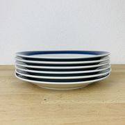 6 Koka ceramic dinner plates by Rörstrand Sweden, Scandinavian