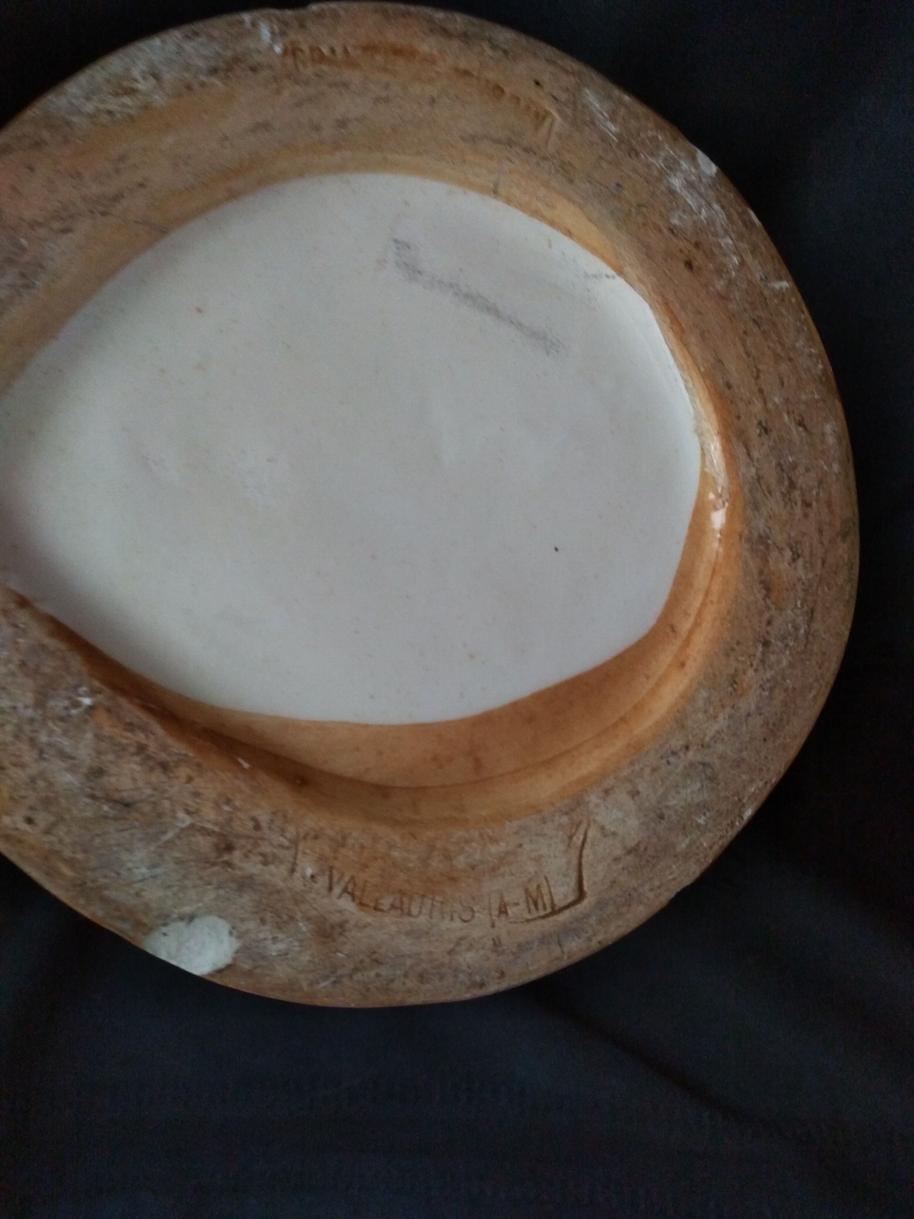 Vase Vallauris en céramique imitation bois