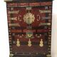 Furniture antique Korean storage box 1910 in wood and brass