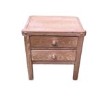 Pair of solid oak bedside tables circa 70-80