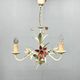 Vintage Metal Floral Chandelier, France, 1970's