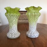 Old vases with gadroons and collars