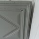 Headboard made with an old walnut door, re-enchanted in gray green waxed finish,