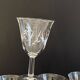 6 antique wine or water glasses engraved with vintage stylized flowers
