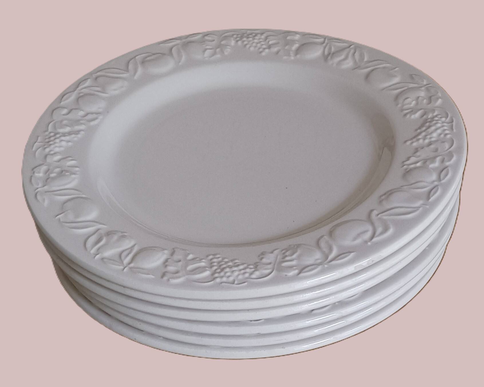 6 Franco Giorgi dessert plates by Quadrifoglio + Gingo B cutlery