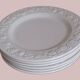 6 Franco Giorgi dessert plates by Quadrifoglio + Gingo B cutlery