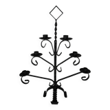 Antique wrought iron candlestick, brutalist candle holder, vintage candlestick