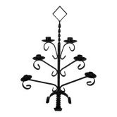 Chandelier ancien fer forgé bougeoir brutaliste vintage candlestick