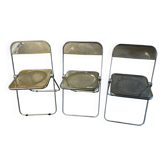 Set of 3 folding chairs Plia by Giancarlo Piretti for Castelli