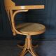 Armchair american turning desk wood hanger chene clair 1960 cannage
