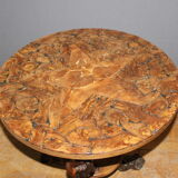 Brutalist pedestal table in vine around 1950