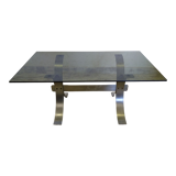 Table basse en verre années 70