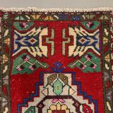 Small Vintage Turkish Rug 93x50 cm, Short Runner, Tribal, Shabby, Mini Carpet