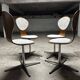 Suite de 4 chaises vintage bois cintré et palissandre. Allemagne, années 60