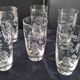 6 Verres à eau , orangeade ou bière en verre Décor gravé