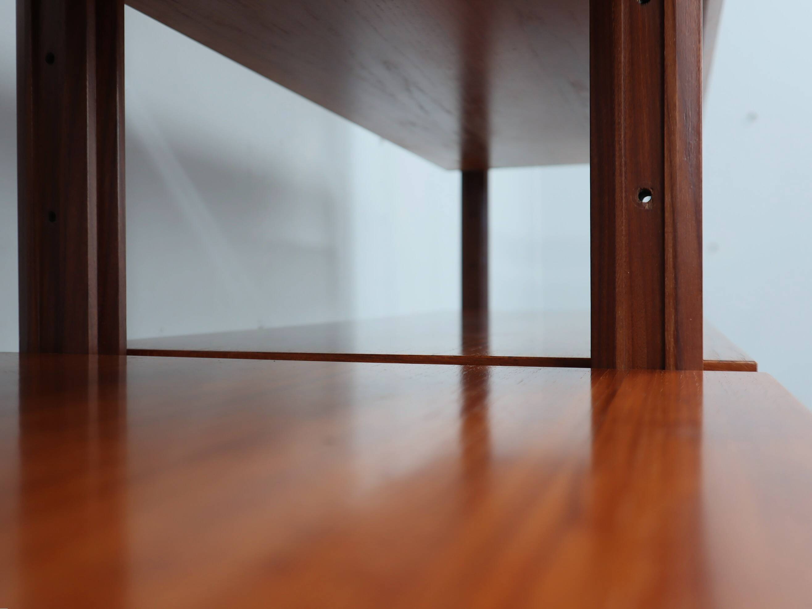 Mid-century modular teak bookcase with drawers and shelves Italy 1960s