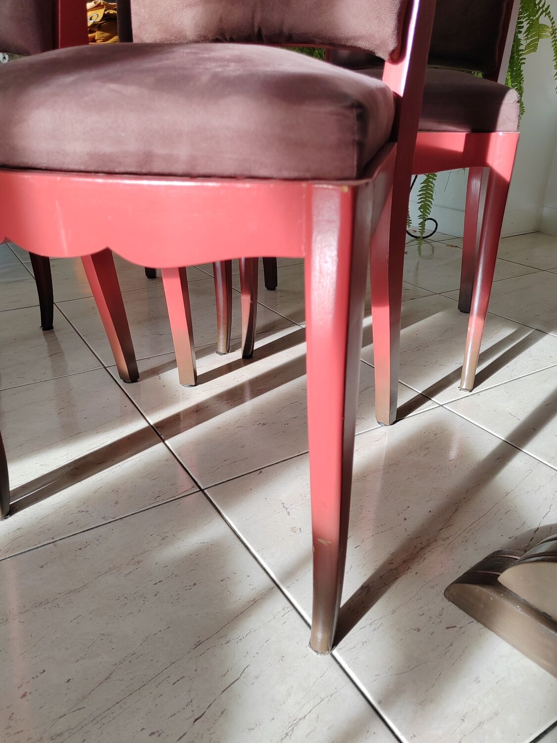 Redesigned table and chairs