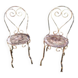 Chaises de jardin en metal