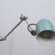 Lampe de sol industrielle ajustable des années 1960 vert martelé