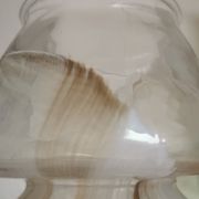 Vase champignon verre marbré