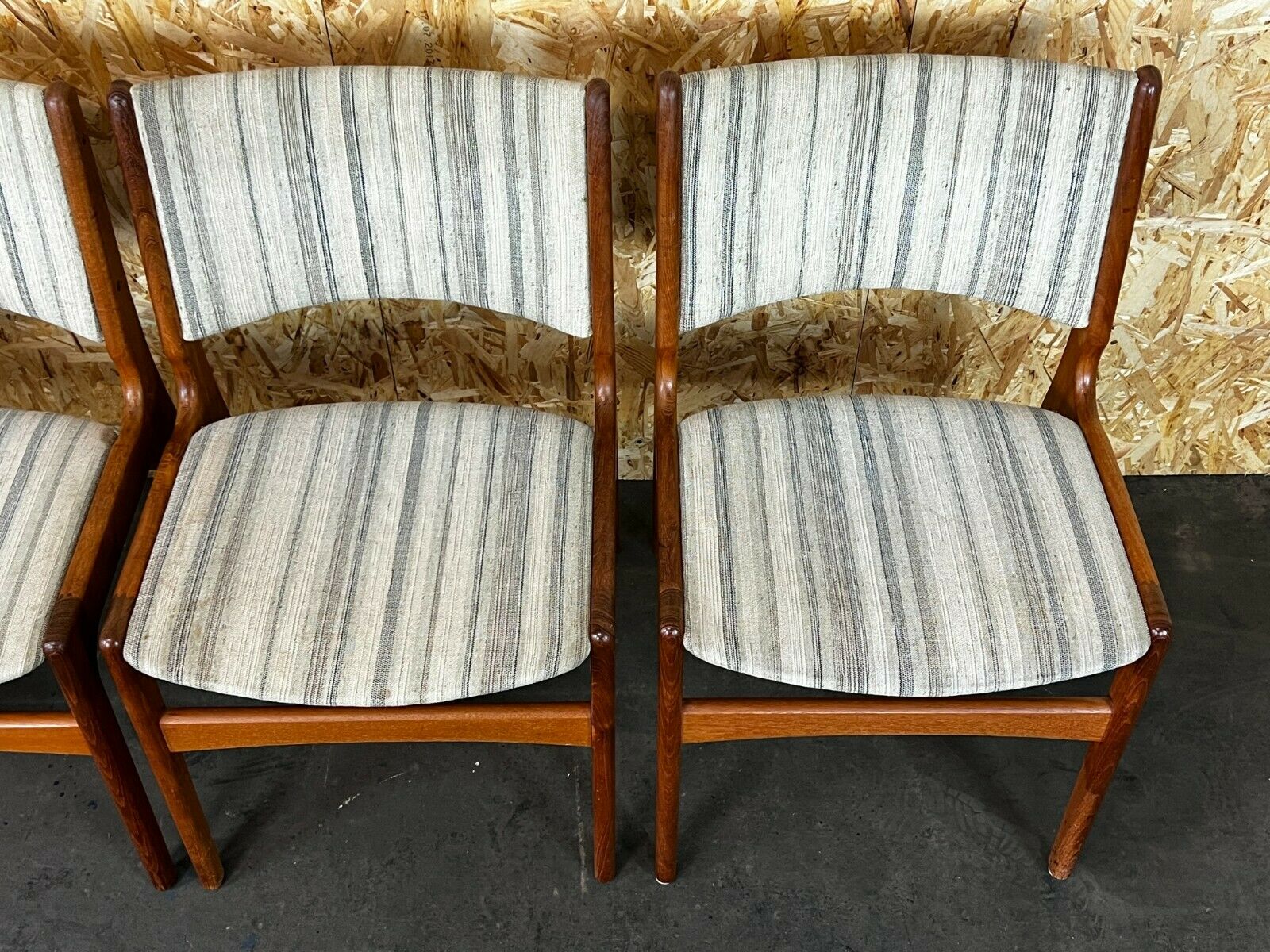 4x 60s 70s teak chairs Chair Dining Chair Henning Kjaernulf Danish 60s