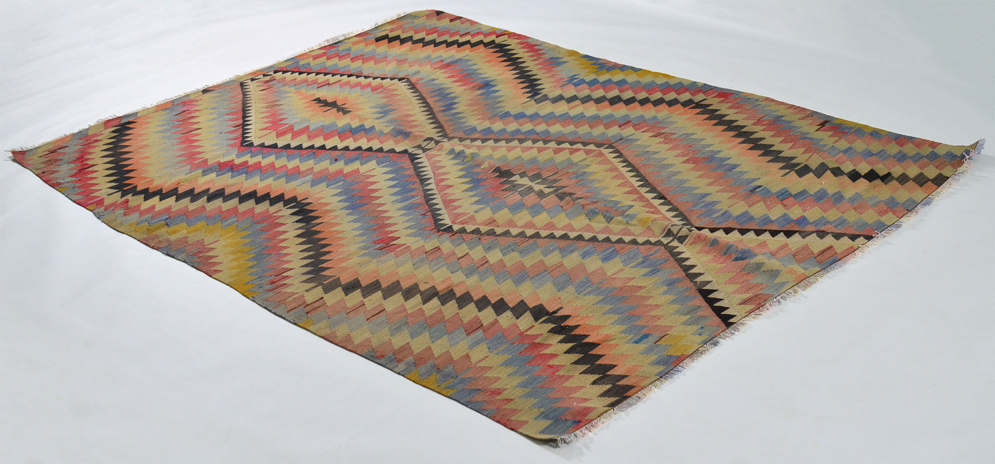 Anatolian handmade kilim rug 237 cm x 170 cm
